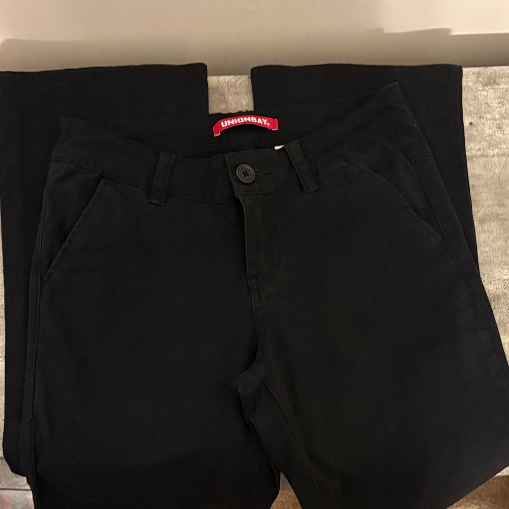 New UNIONBAY Classic Bootcut Black Pants